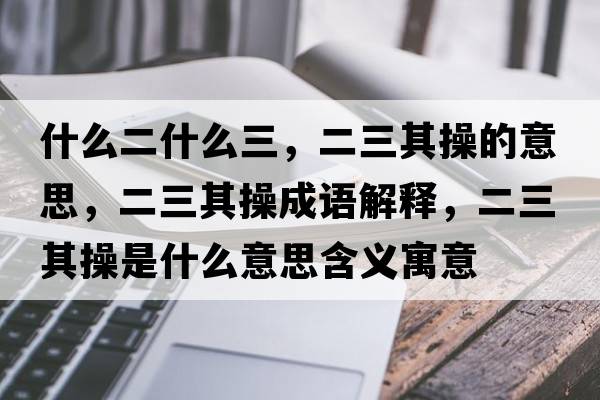 什么二什么三，二三其操的意思，二三其操成語(yǔ)解釋?zhuān)洳偈鞘裁匆馑己x寓意