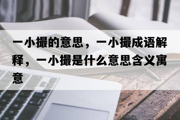 一小撮的意思，一小撮成語(yǔ)解釋?zhuān)恍〈槭鞘裁匆馑己x寓意