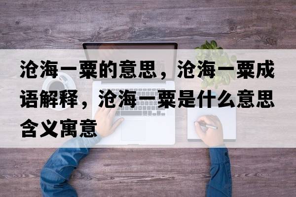 滄海一粟的意思，滄海一粟成語(yǔ)解釋?zhuān)瑴婧Ｒ凰谑鞘裁匆馑己x寓意