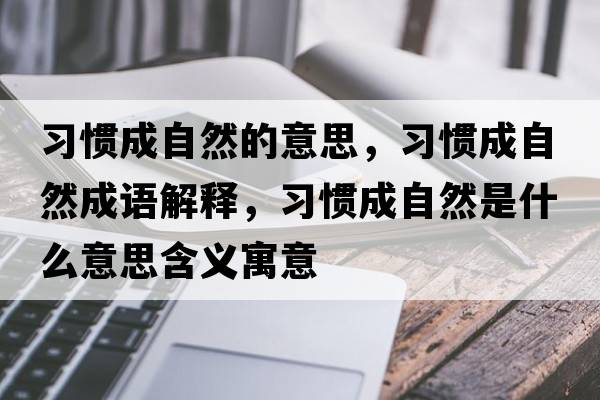 習慣成自然的意思，習慣成自然成語(yǔ)解釋?zhuān)晳T成自然是什么意思含義寓意