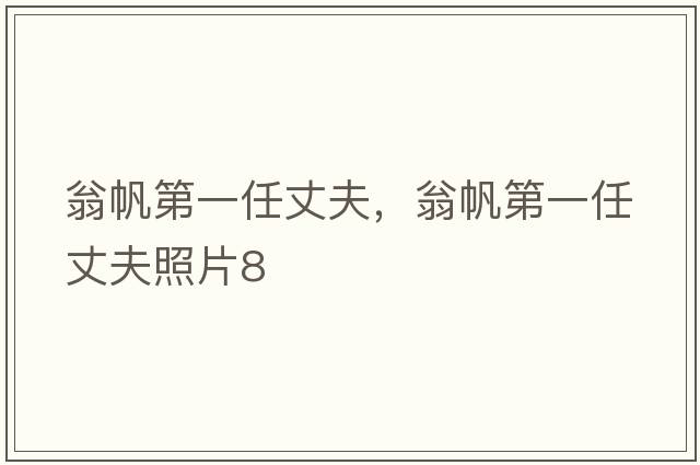 翁帆第一任丈夫，翁帆第一任丈夫照片8