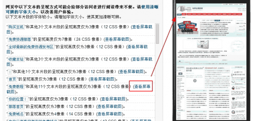 PageSpeed Insights在手機中的展示效果